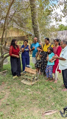 hut constructed by participant