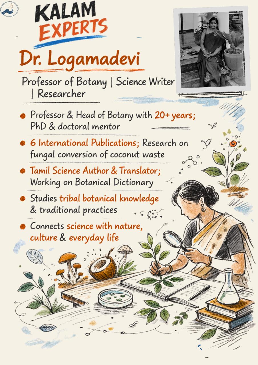 Dr. Logamadevi, Professor of Botany - Aatrral Edu Kalam 2026 expert