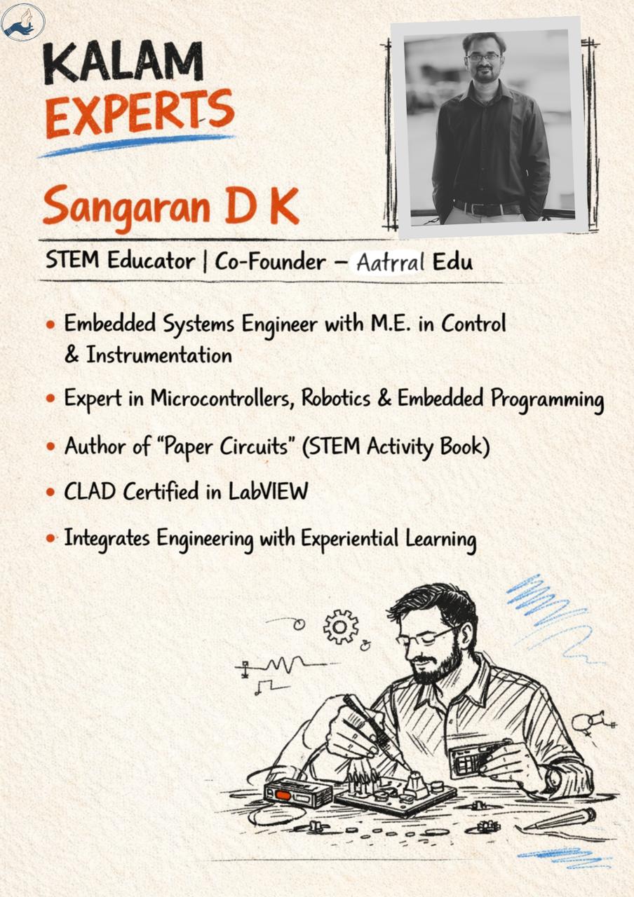 Sangaran DK, STEM Educator - Aatrral Edu Kalam 2026 expert