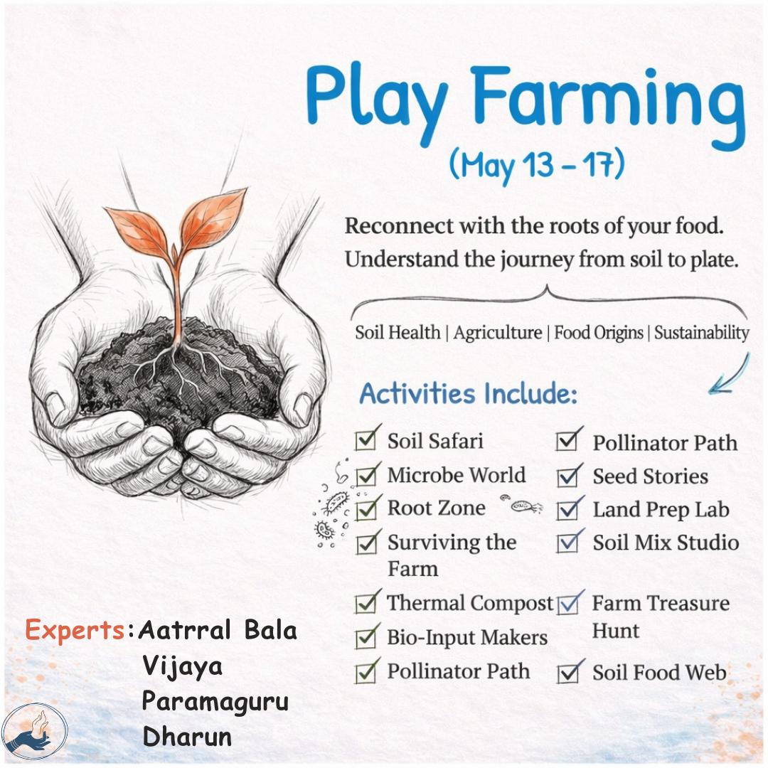 Kalam 2026 summer Play Farming camp poster