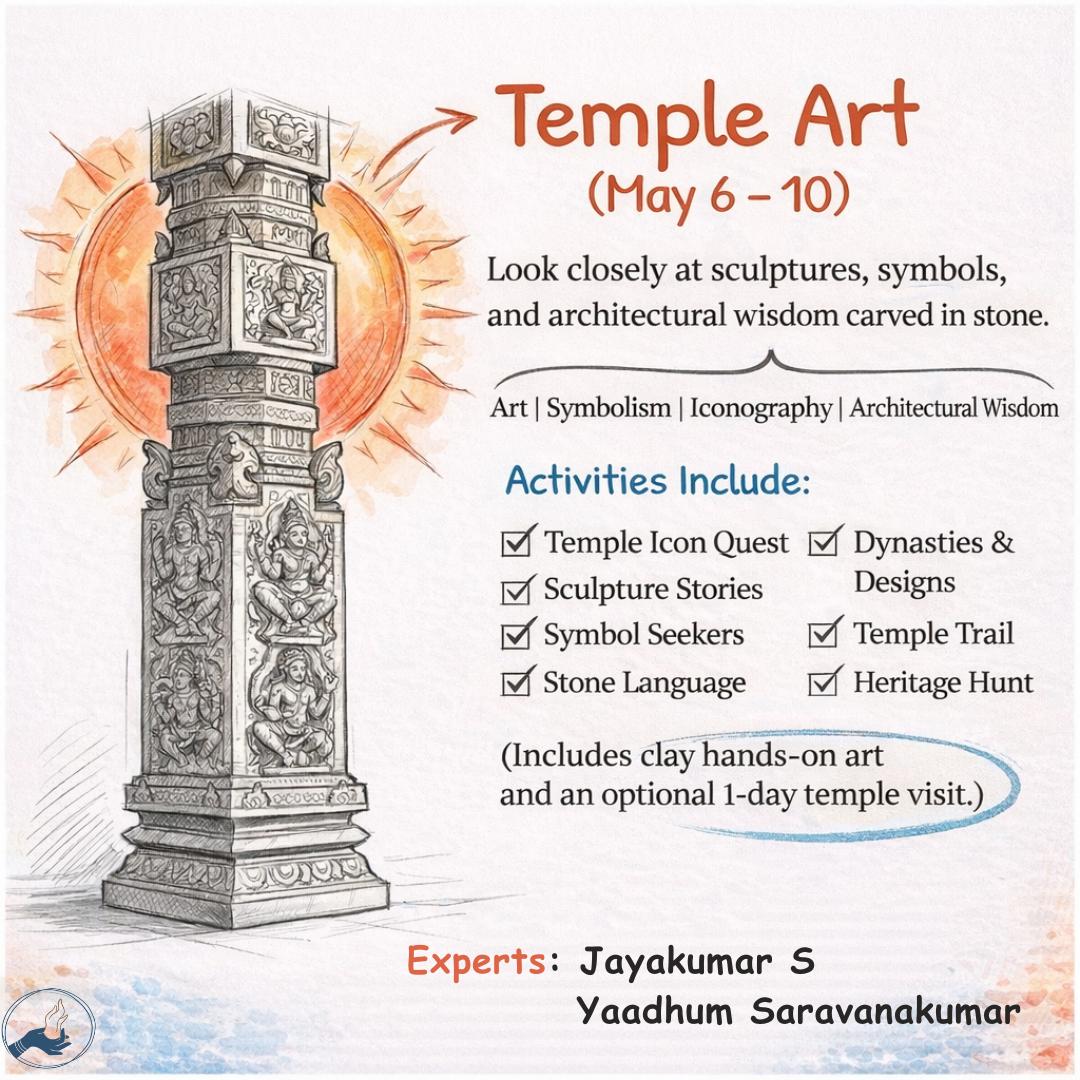 Kalam 2026 summer Temple Art camp poster