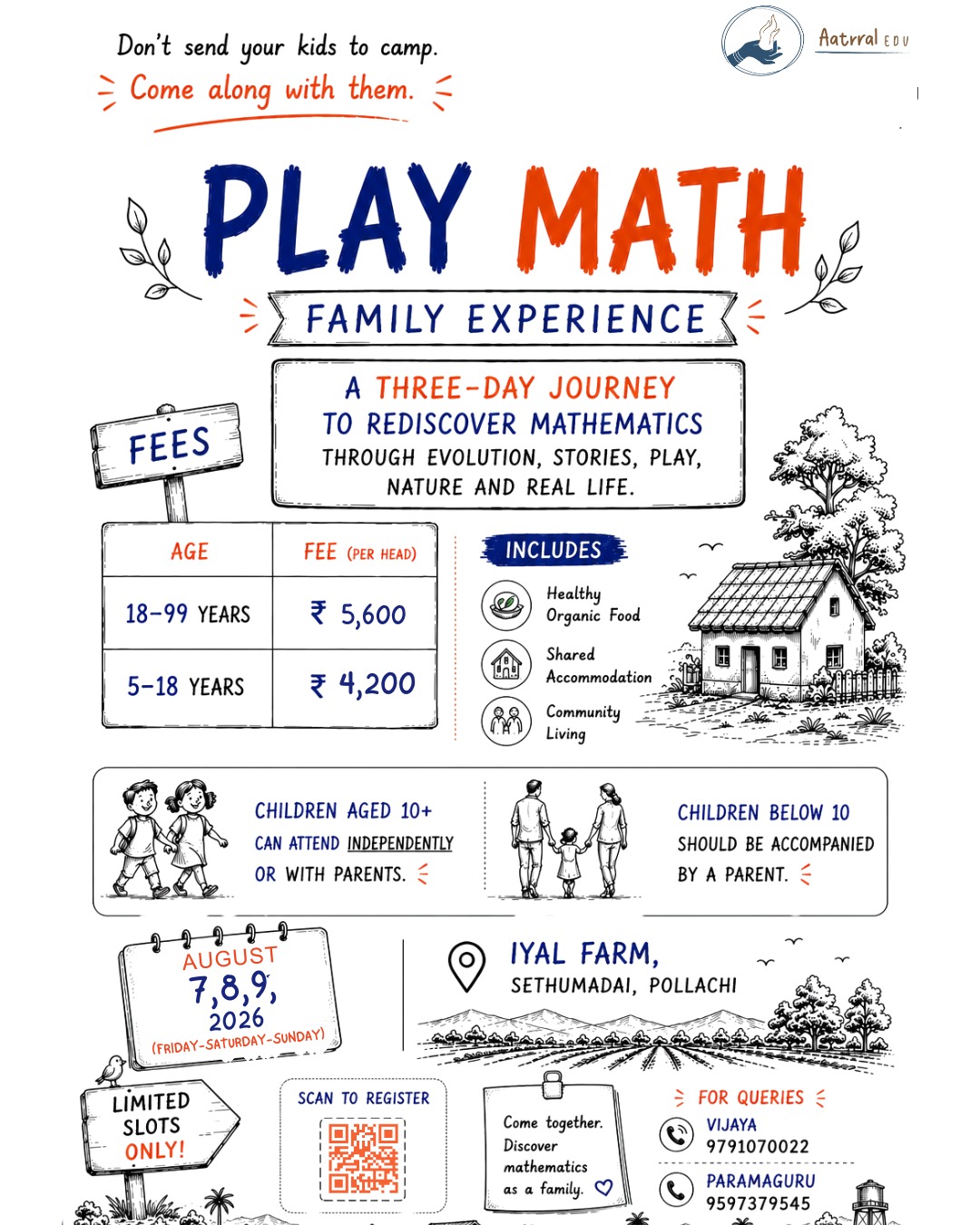Aatrral Edu | Play Math Camp - August 2026 - Poster