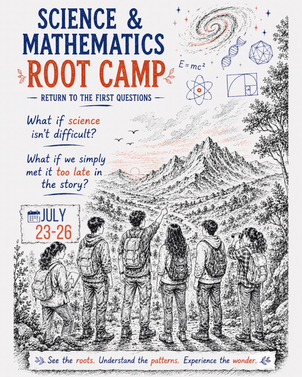 Aatrral Edu | Science Math Root Camp - July - How they will Learn - Poster